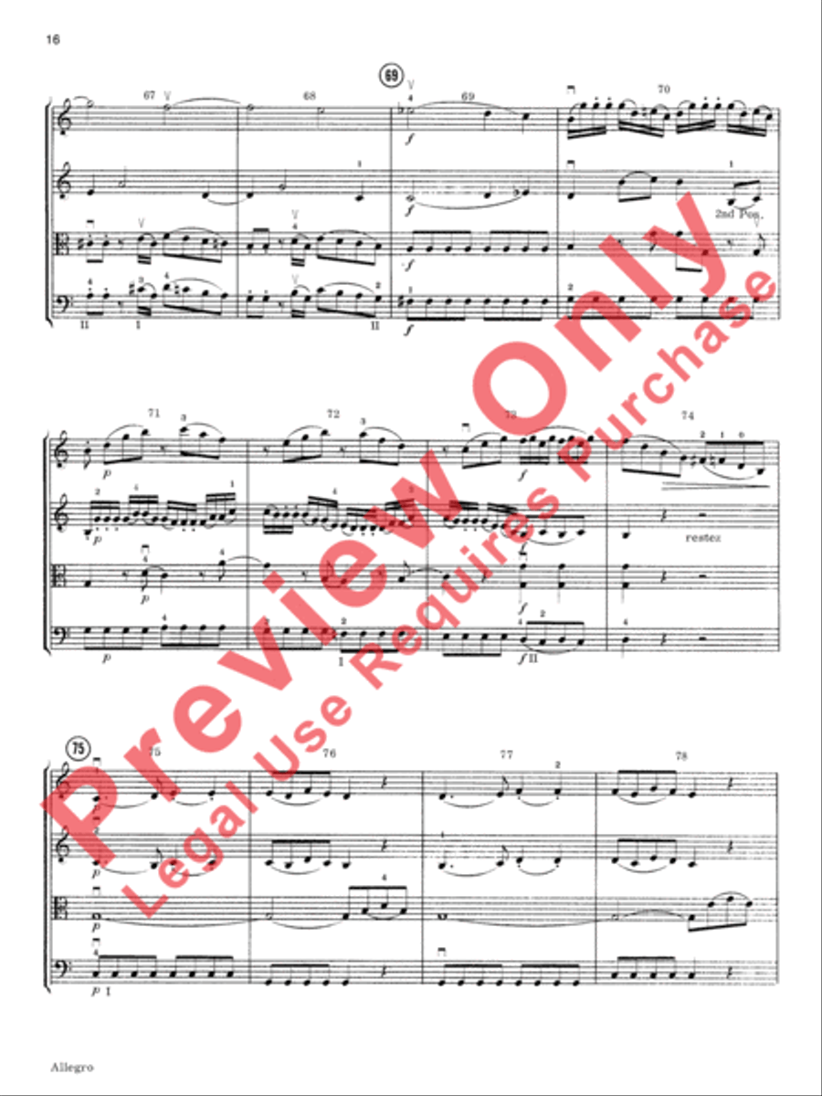 Mozart String Quartets String Quartet scores gallery preview page 17