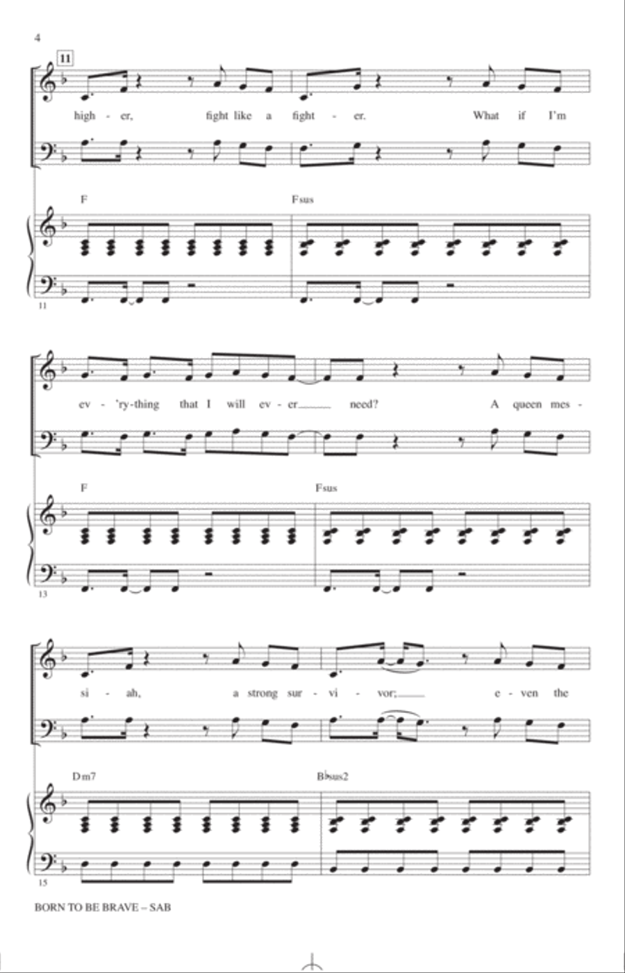 Born To Be Brave (from High School Musical: The Musical: The Series) (arr. Mac Huff) 3-Part scores gallery preview page 3