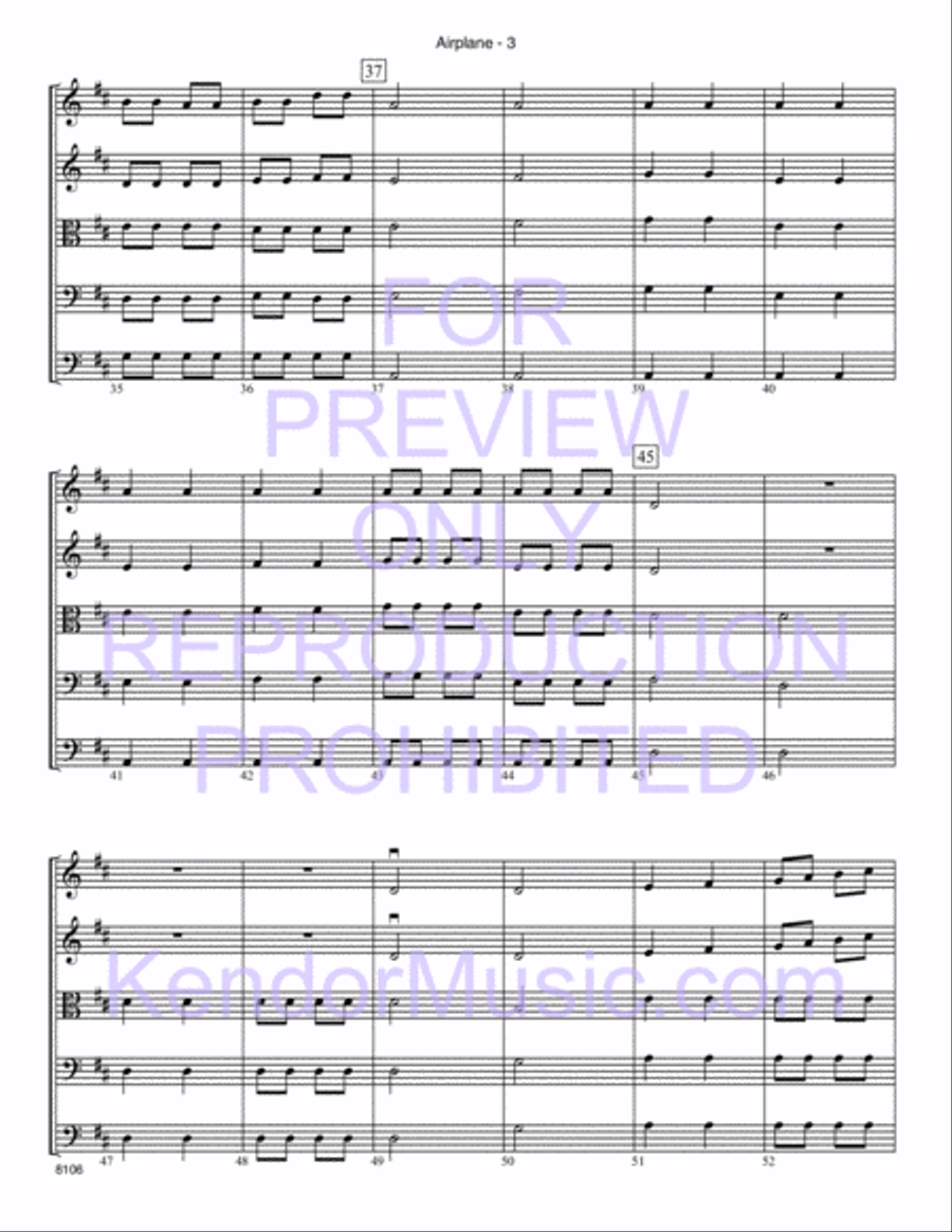 Airplane Airplane String Orchestra scores gallery preview page 4
