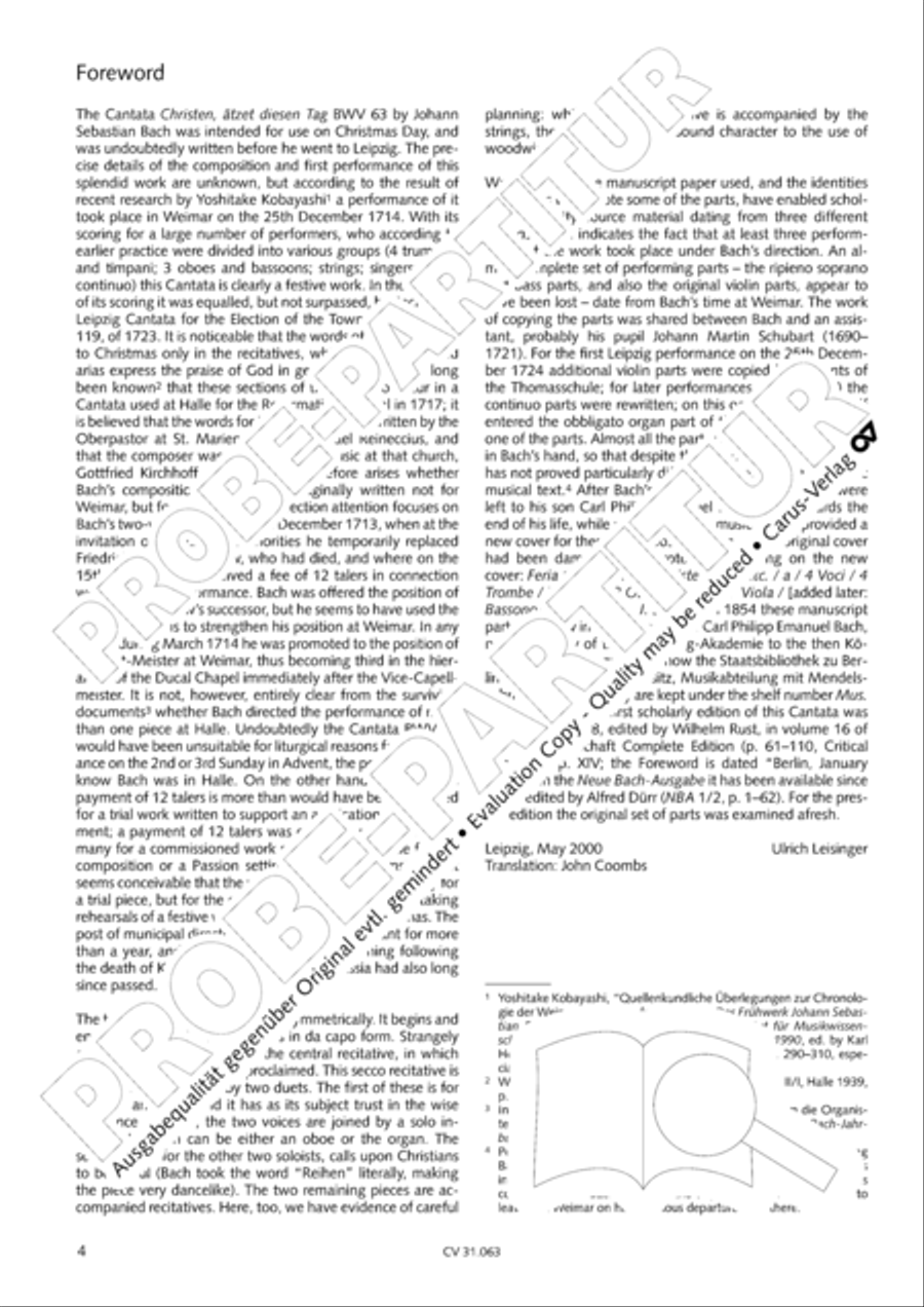 Christians, etch this blessed day (Christen, atzet diesen Tag) 4-Part scores gallery preview page 5
