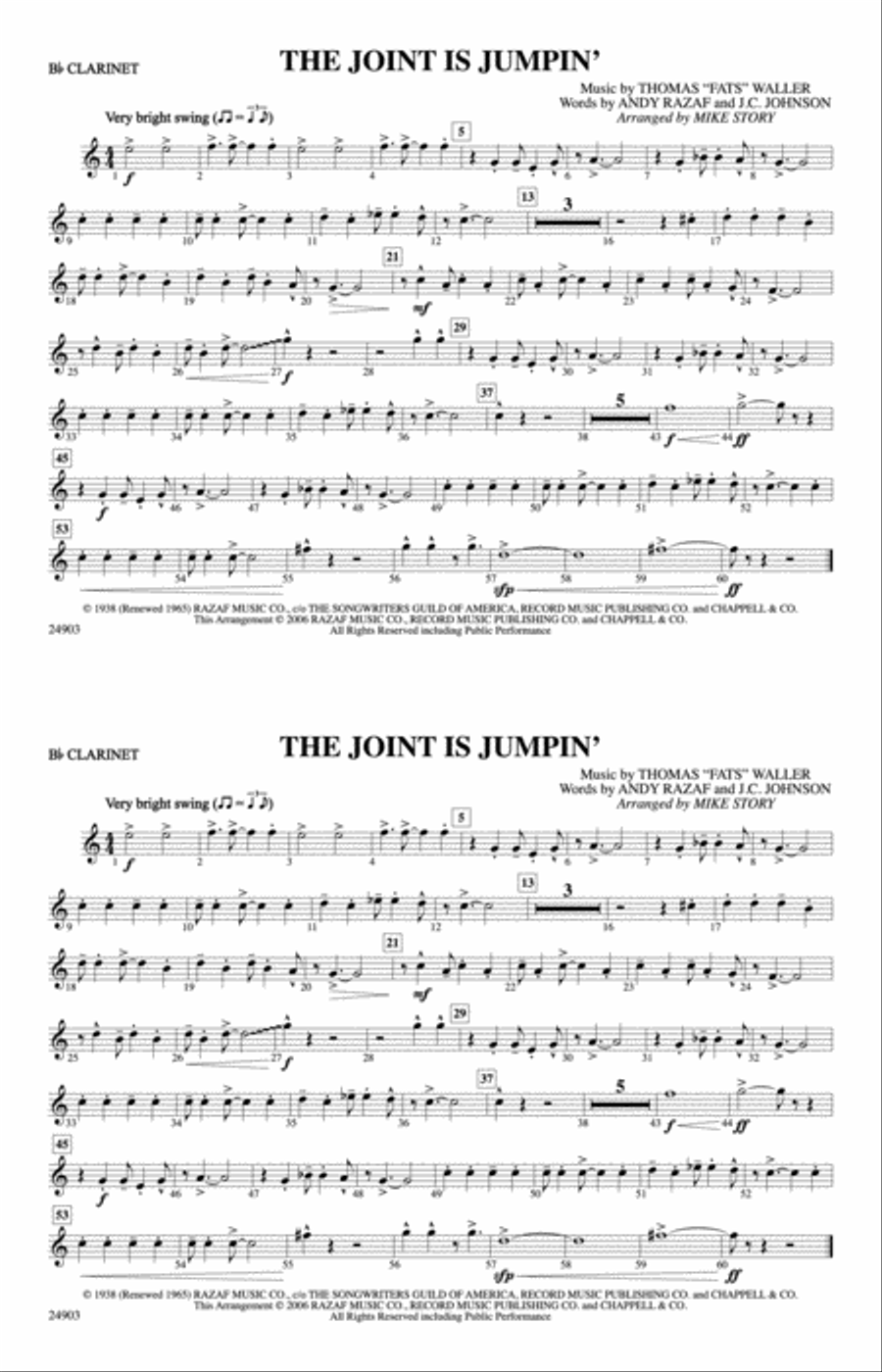 The Joint Is Jumpin': 1st B-flat Clarinet