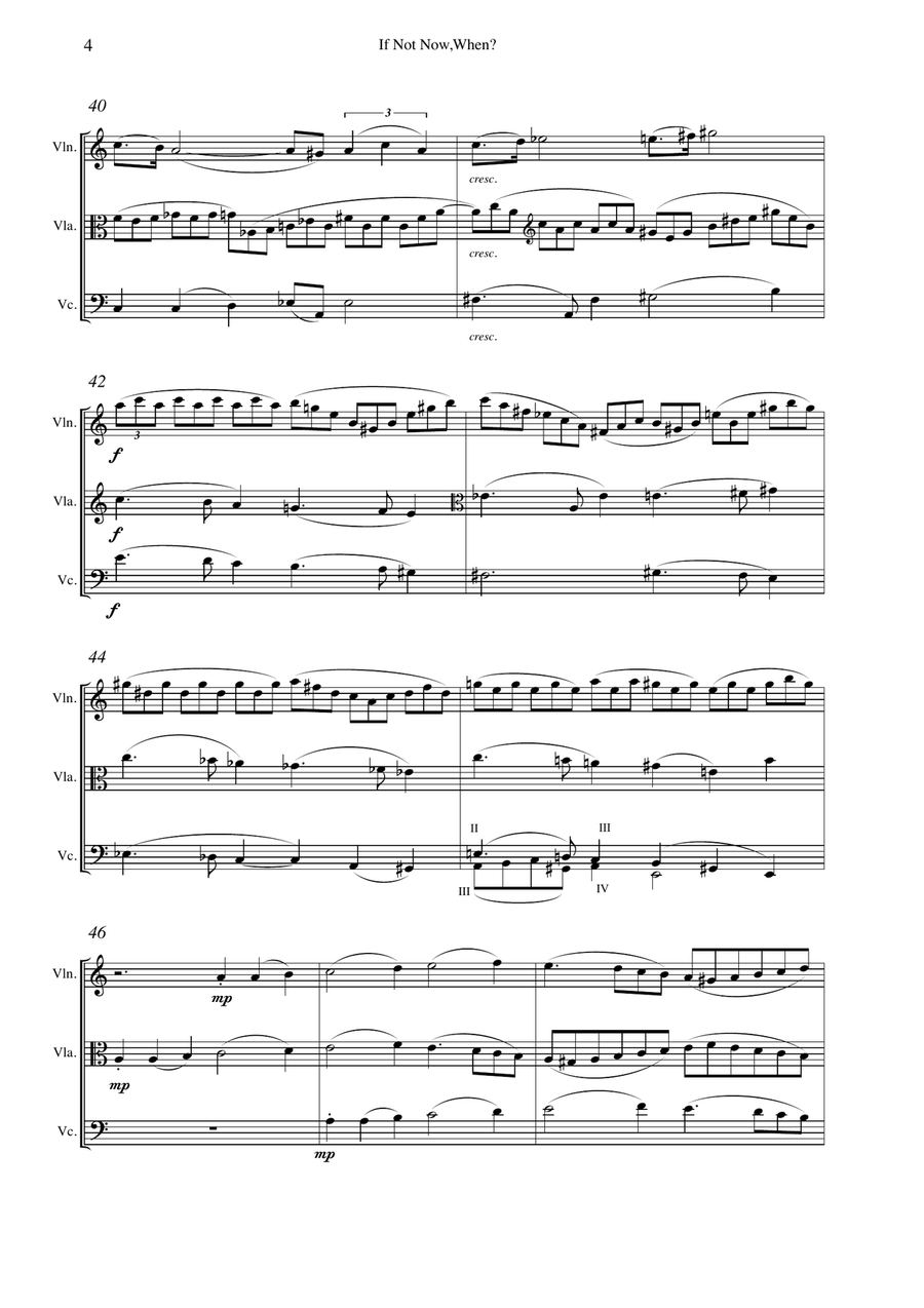 String Trio (for Violin, Viola and Violoncello) String Trio scores gallery preview page 4