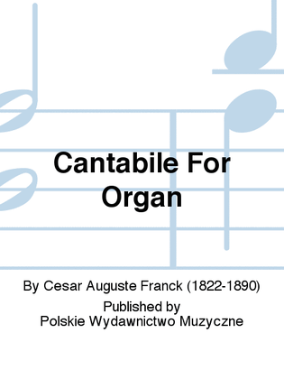 Cantabile For Organ