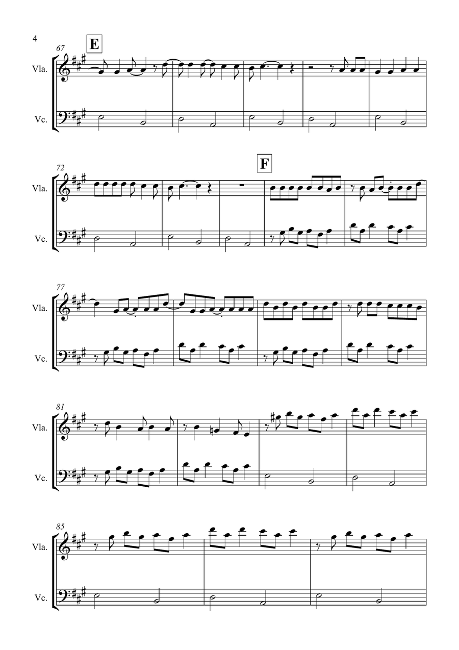 Bittersweet Symphony String Duet scores gallery preview page 4