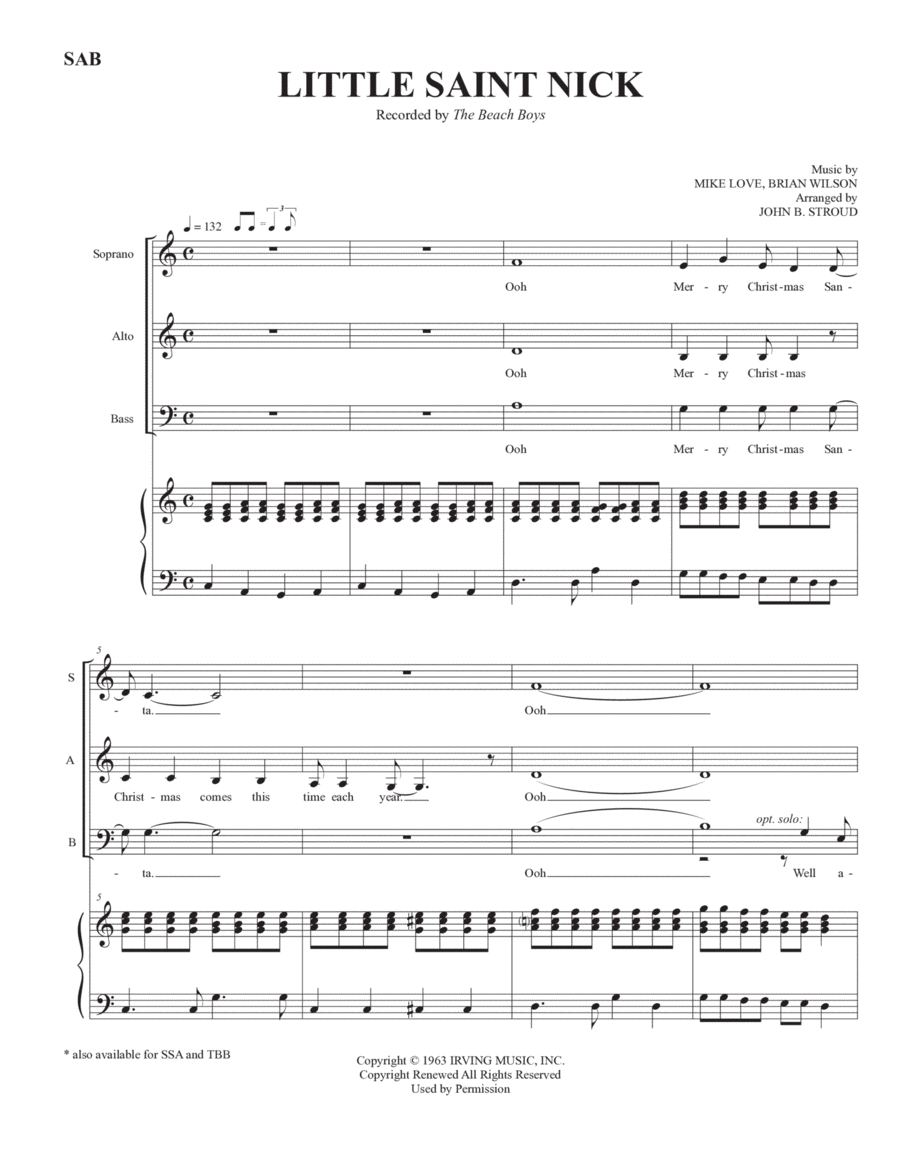 Little Saint Nick 3-Part scores gallery preview page 1