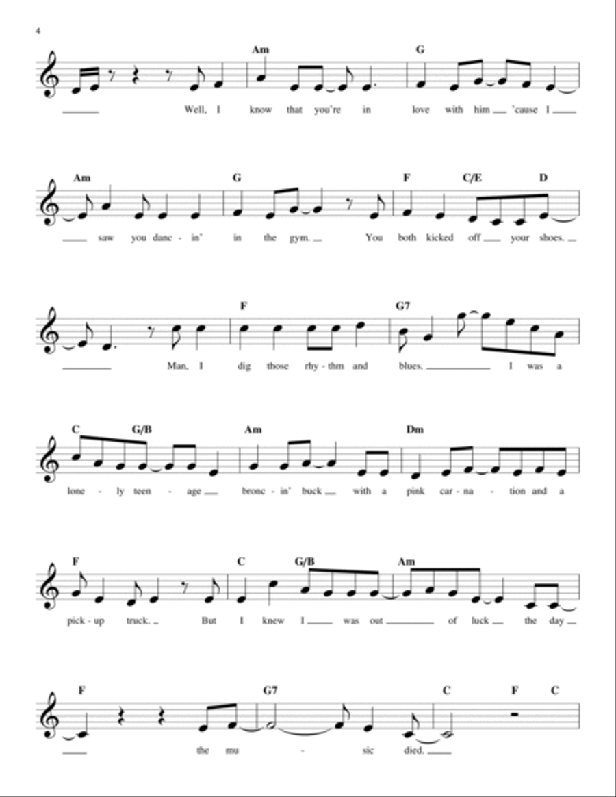 American Pie Piano scores gallery preview page 4