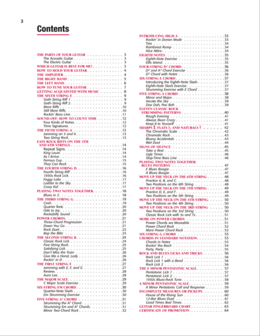 Alfred's Basic Rock Guitar Method, Book 1 Electric Guitar scores gallery preview page 2