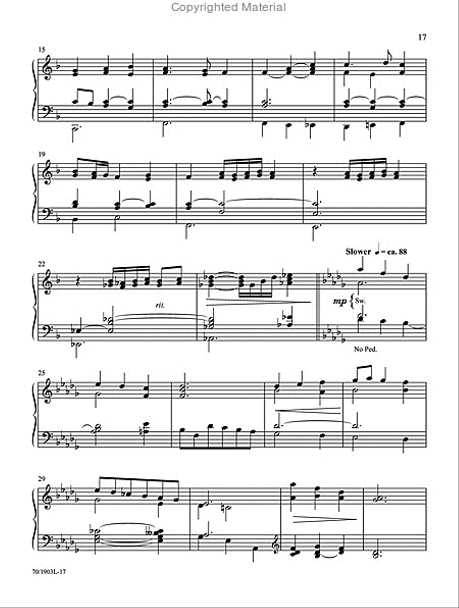 Mark Hayes: Hymns for Organ, Vol. 3 Organ Solo scores gallery preview page 10