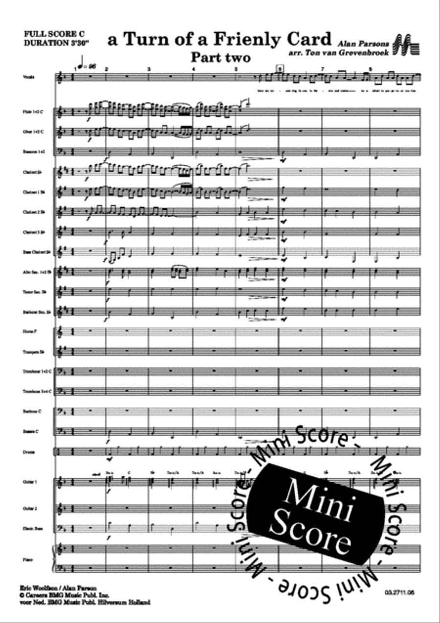 Turn of a Friendly Card II Concert Band scores gallery preview page 7