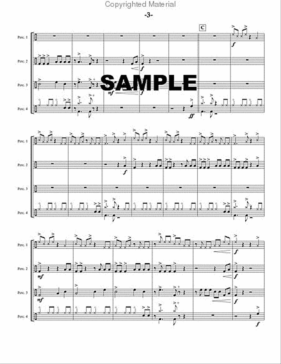 Eastern Oriental Express Eastern Oriental Express Percussion Ensemble scores gallery preview page 4
