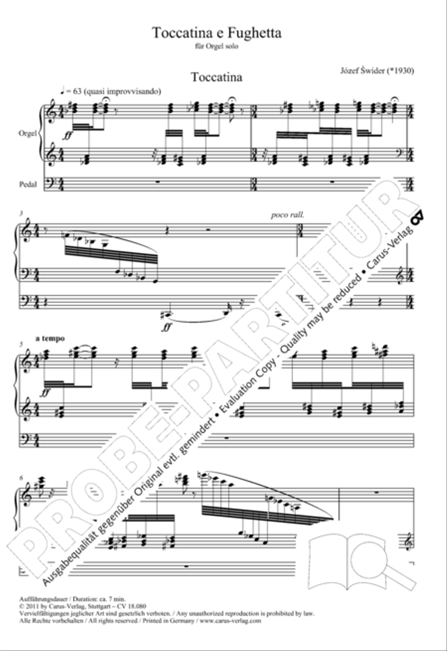 Toccatina e Fughetta Toccatina e Fughetta Organ scores gallery preview page 2