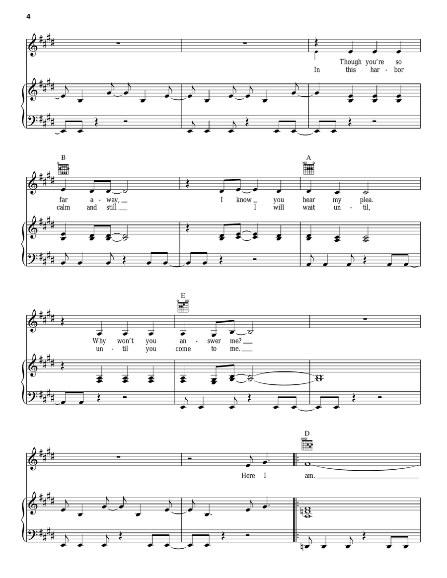 Here I Am Piano, Vocal, Guitar scores gallery preview page 4
