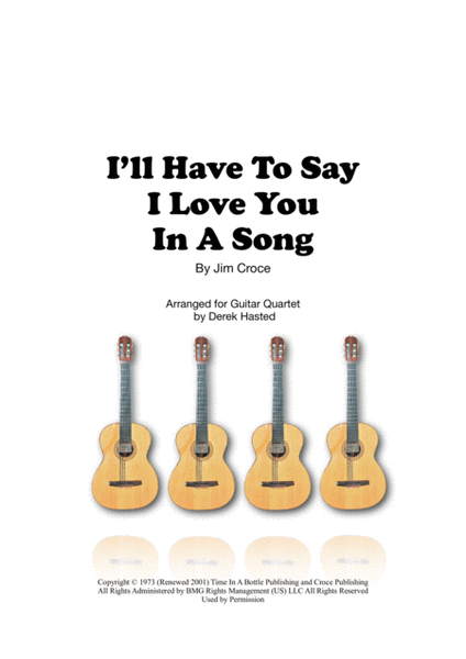 I'll Have To Say I Love You In A Song image number null