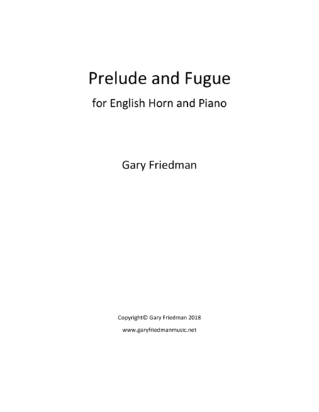 Prelude and Fugue for English Horn and Piano image number null