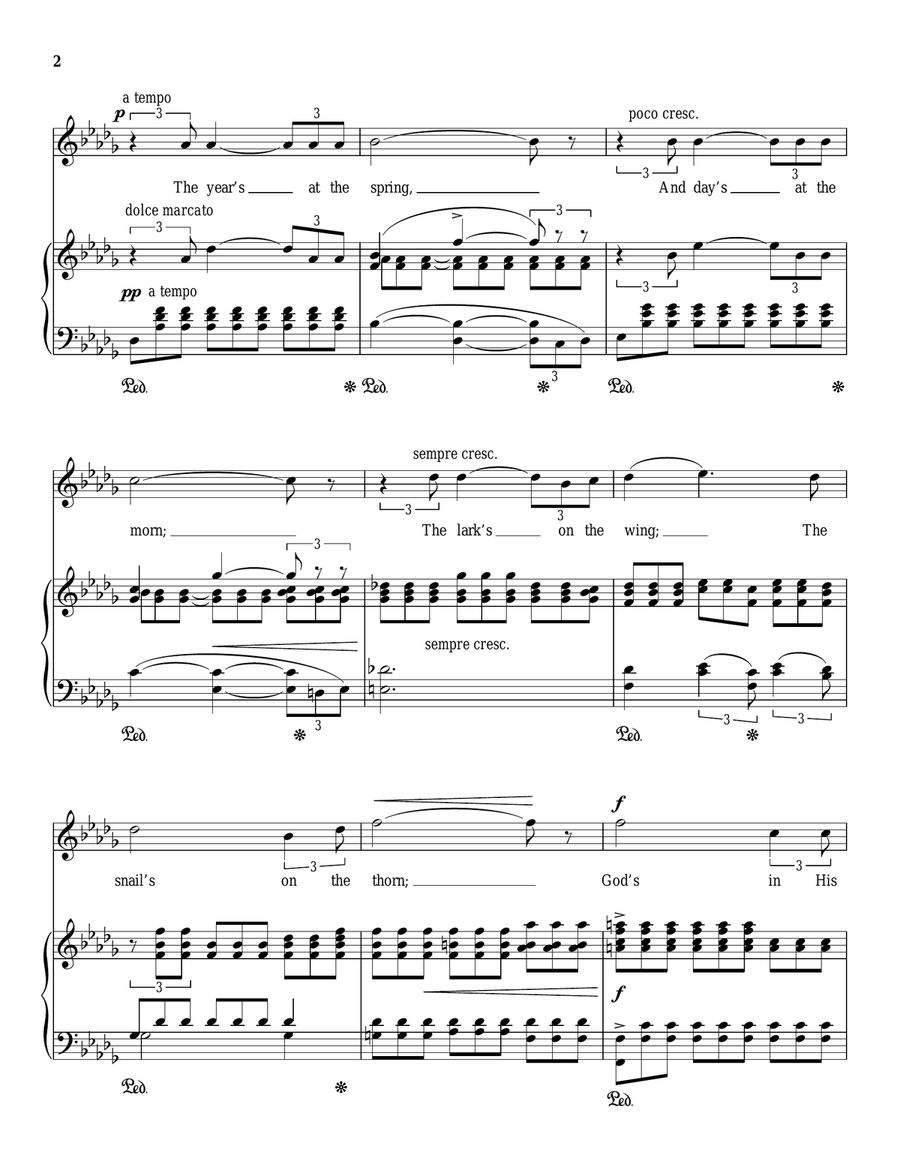The Year's At The Spring Piano, Vocal scores gallery preview page 2