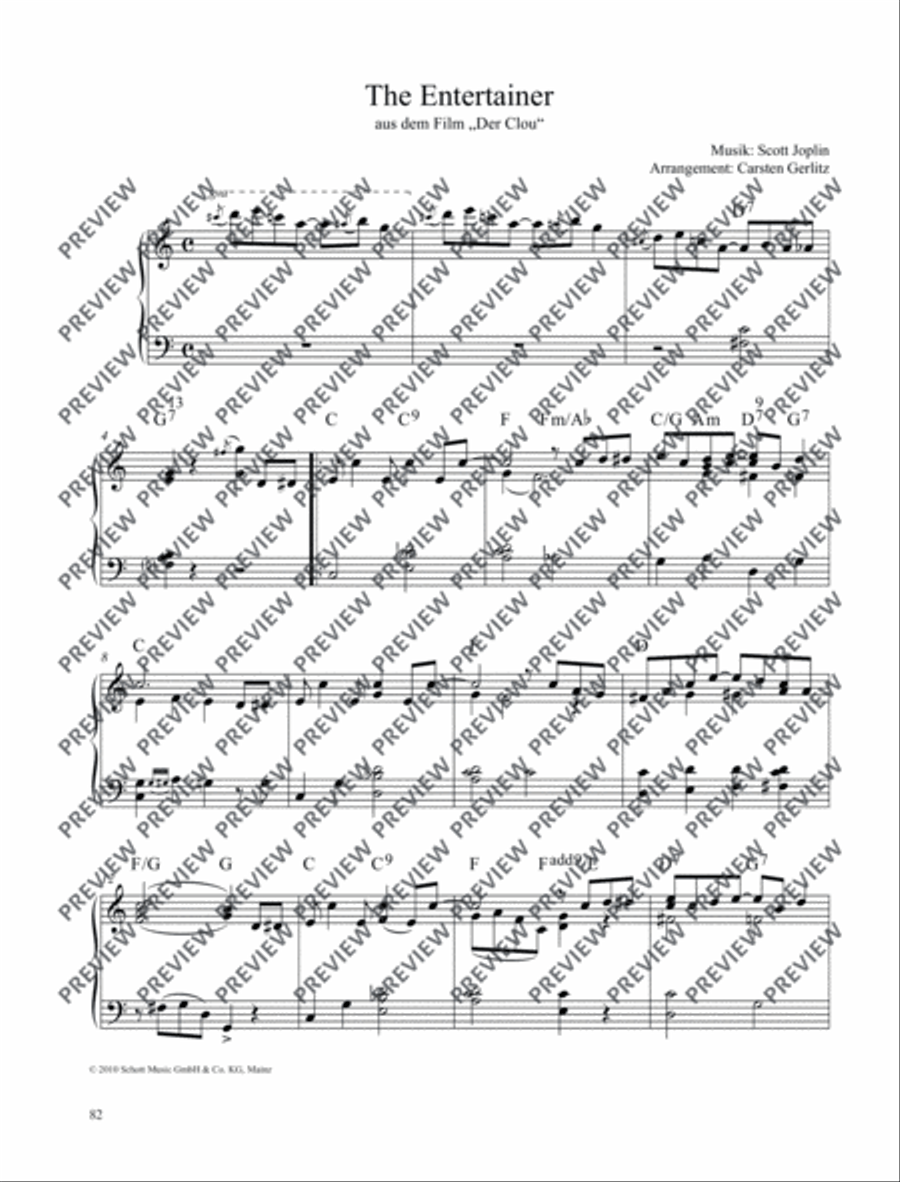 The Entertainer Piano Solo scores gallery preview page 2
