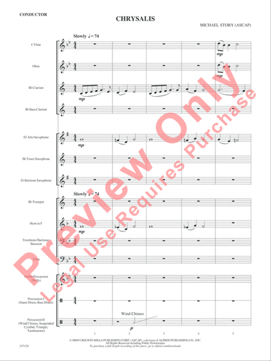 Chrysalis Concert Band scores gallery preview page 4