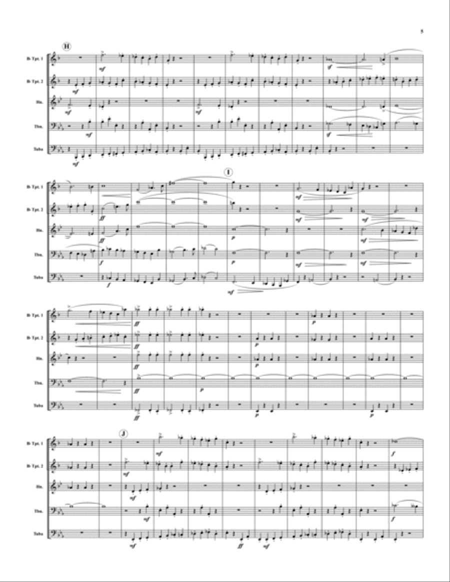 Russlan & Ludmilla Overture Brass Quintet scores gallery preview page 5