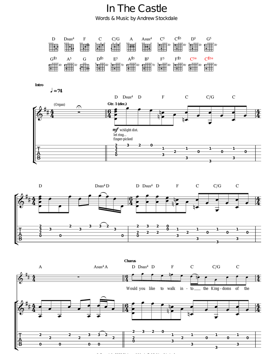 In The Castle Acoustic Guitar scores gallery preview page 1