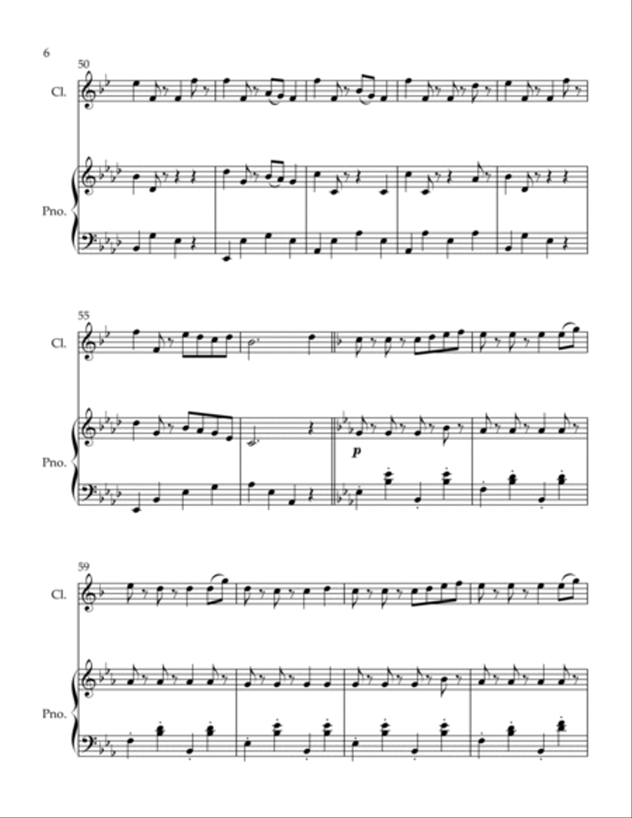 Au Revoir Au Revoir Clarinet Solo scores gallery preview page 6