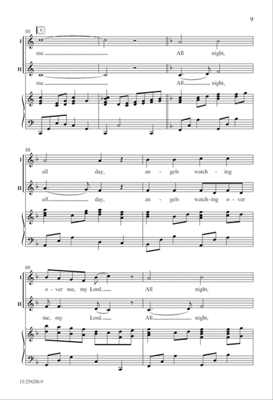 Angels Watching Over Me 2-Part scores gallery preview page 10