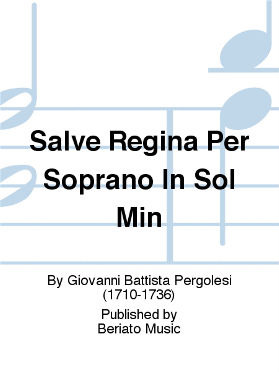Salve Regina Per Soprano In Sol Min String Orchestra scores gallery preview page 1