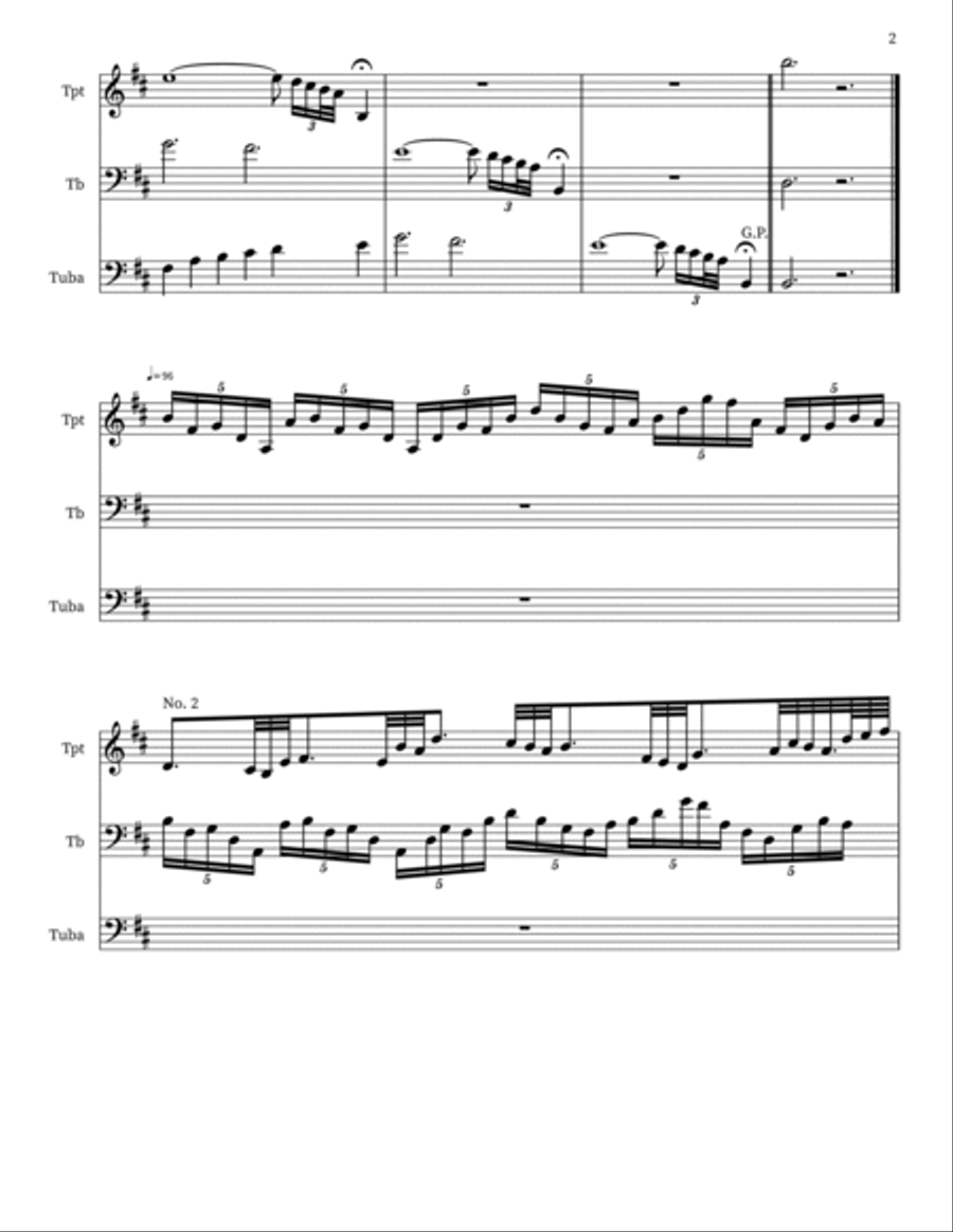 Intermezzi ad Referendum for Brass Trio Brass Trio scores gallery preview page 2