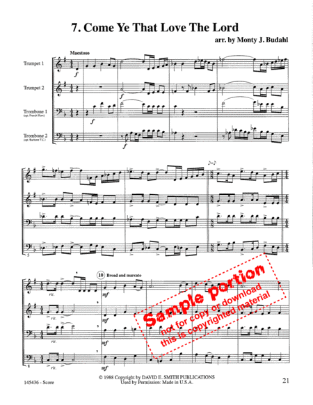 Sacred Brass Quartet Collection Vol #2 image number null