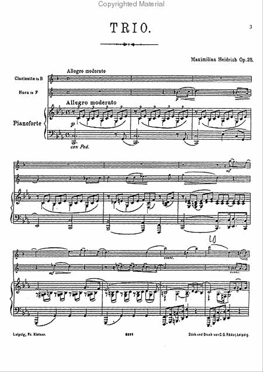Trio, Op. 25 Clarinet scores gallery preview page 2