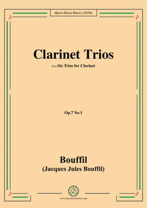 Bouffil-Clarinet Trios,Op.7 No.1,from 'Six Trios for Clarinet'