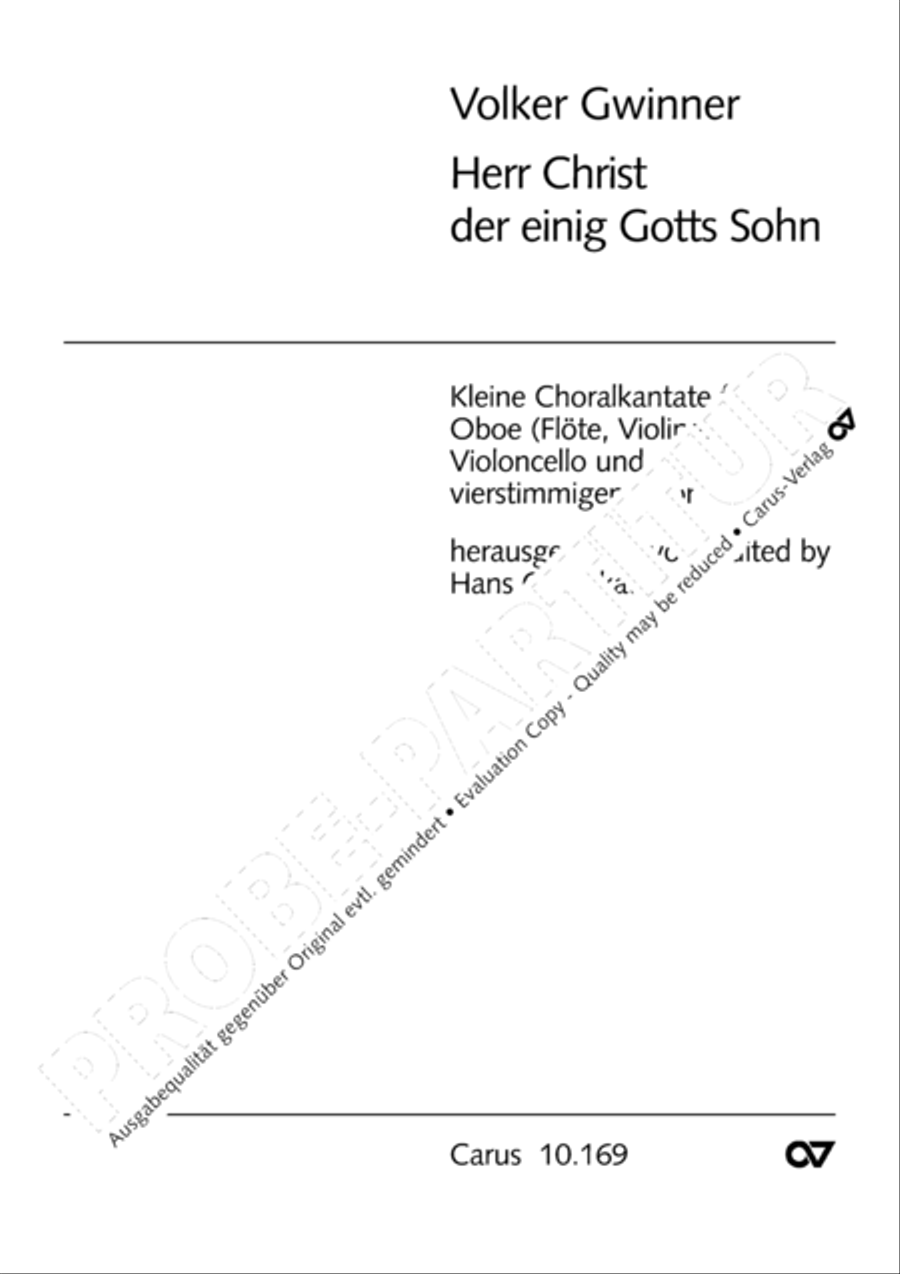 The only Son from Heaven (Herr Christ, der einig Gotts Sohn) 4-Part scores gallery preview page 2