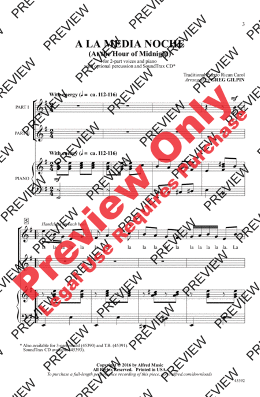 A la Media Noche A la Media Noche 2-Part scores gallery preview page 10