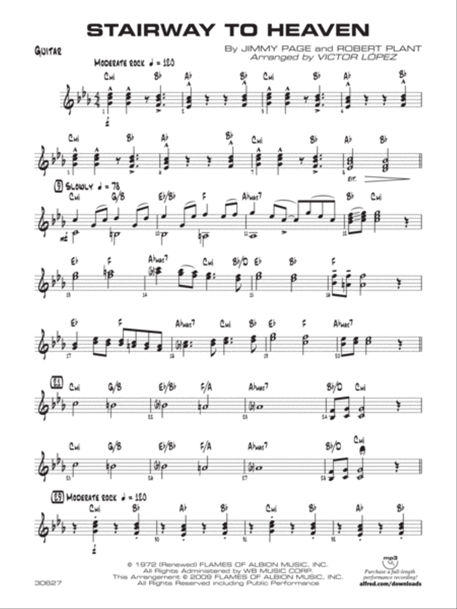 Stairway to Heaven: Guitar Jazz Ensemble scores gallery preview page 1