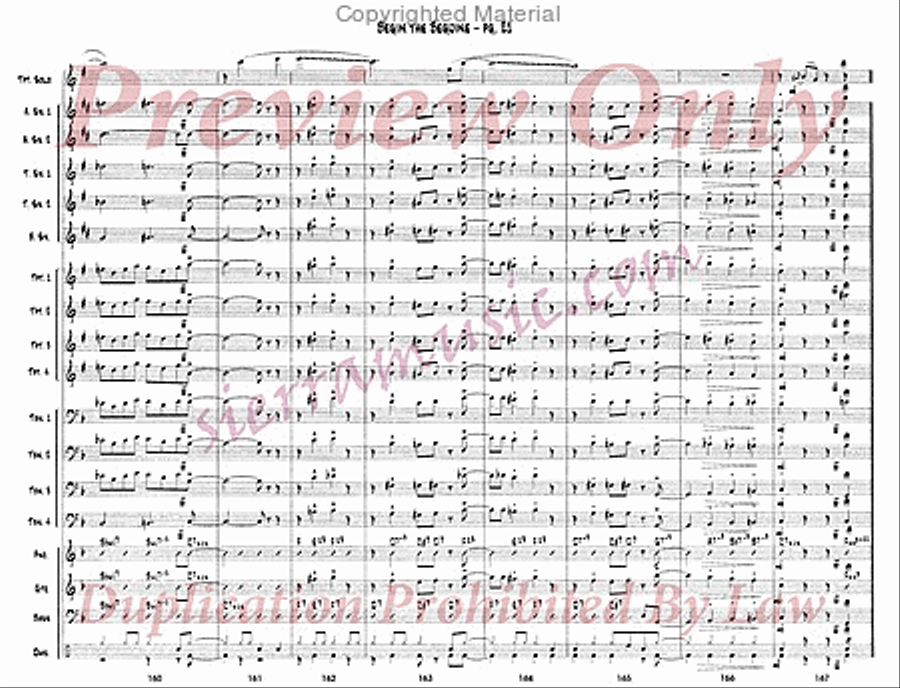 Begin the Beguine (for Doc) Jazz Ensemble scores gallery preview page 22