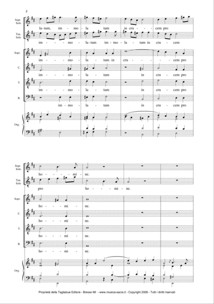 AVE VERUM - Canon on AVE VERUM Mozart's - For Sopran and Tenor Soli, Choir SATB and Organ 4-Part scores gallery preview page 3