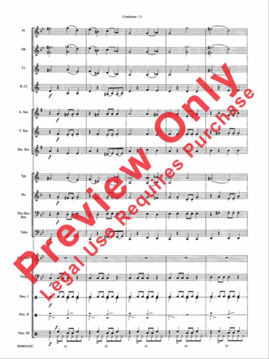 Dark Adventure Concert Band scores gallery preview page 13