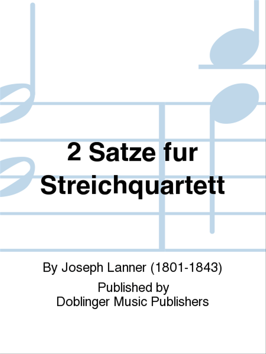 2 Satze fur Streichquartett String Quartet scores gallery preview page 1
