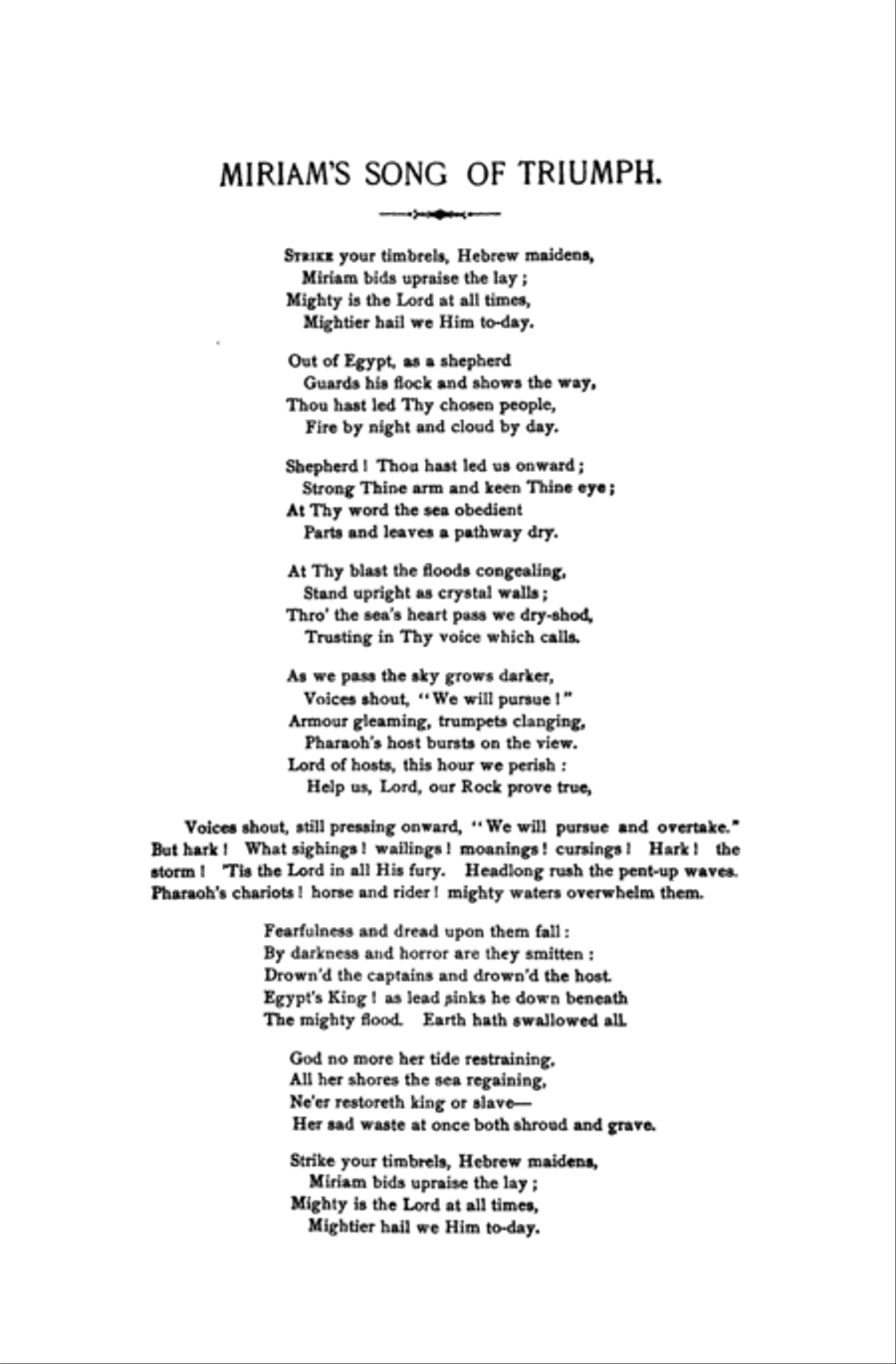 Miriam's Song of Triumph 4-Part scores gallery preview page 3