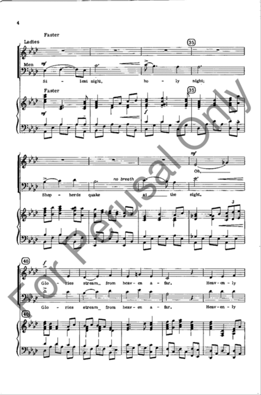 Silent Night 4-Part scores gallery preview page 4