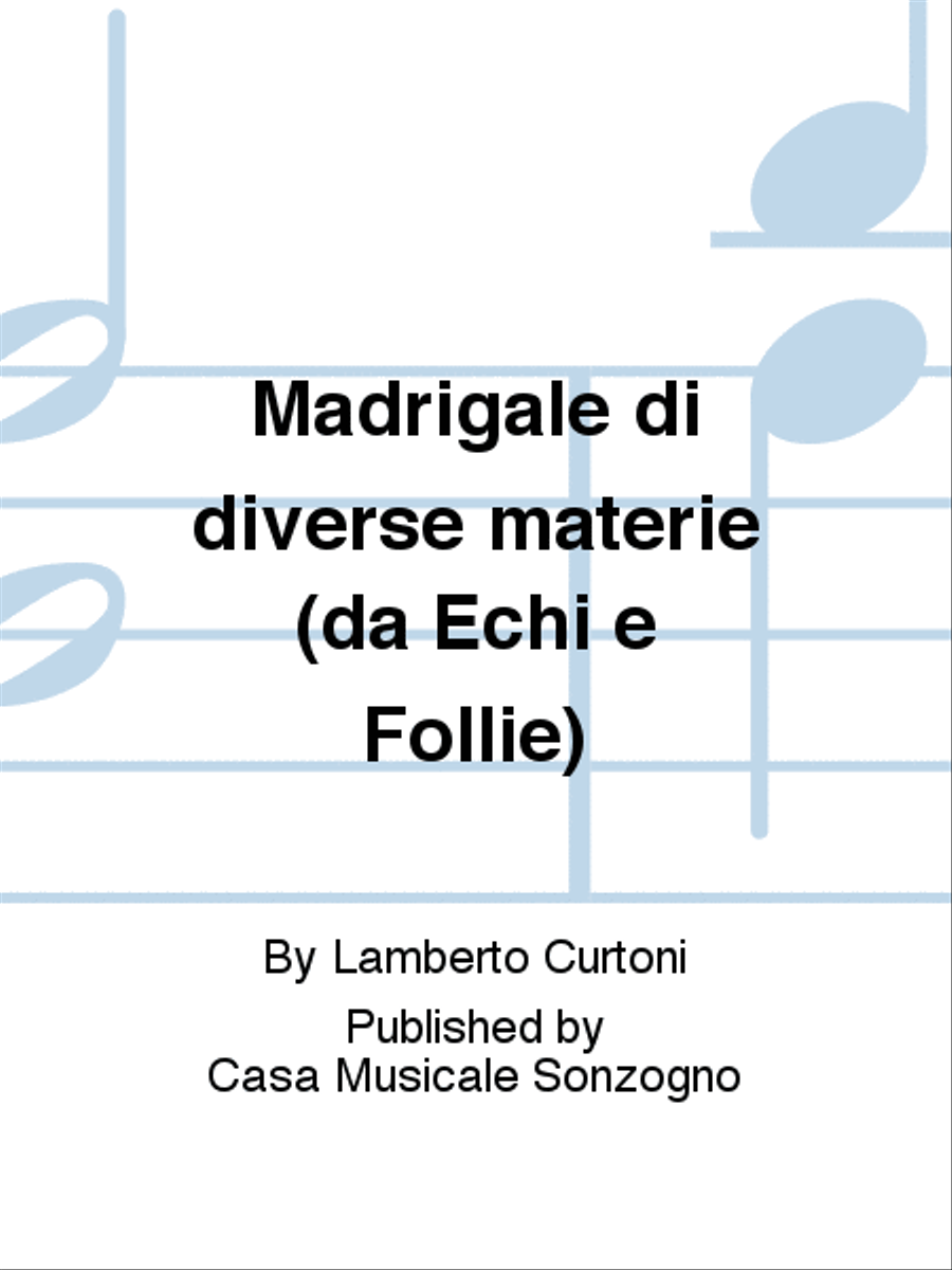 Madrigale di diverse materie (da Echi e Follie) Cello scores gallery preview page 1