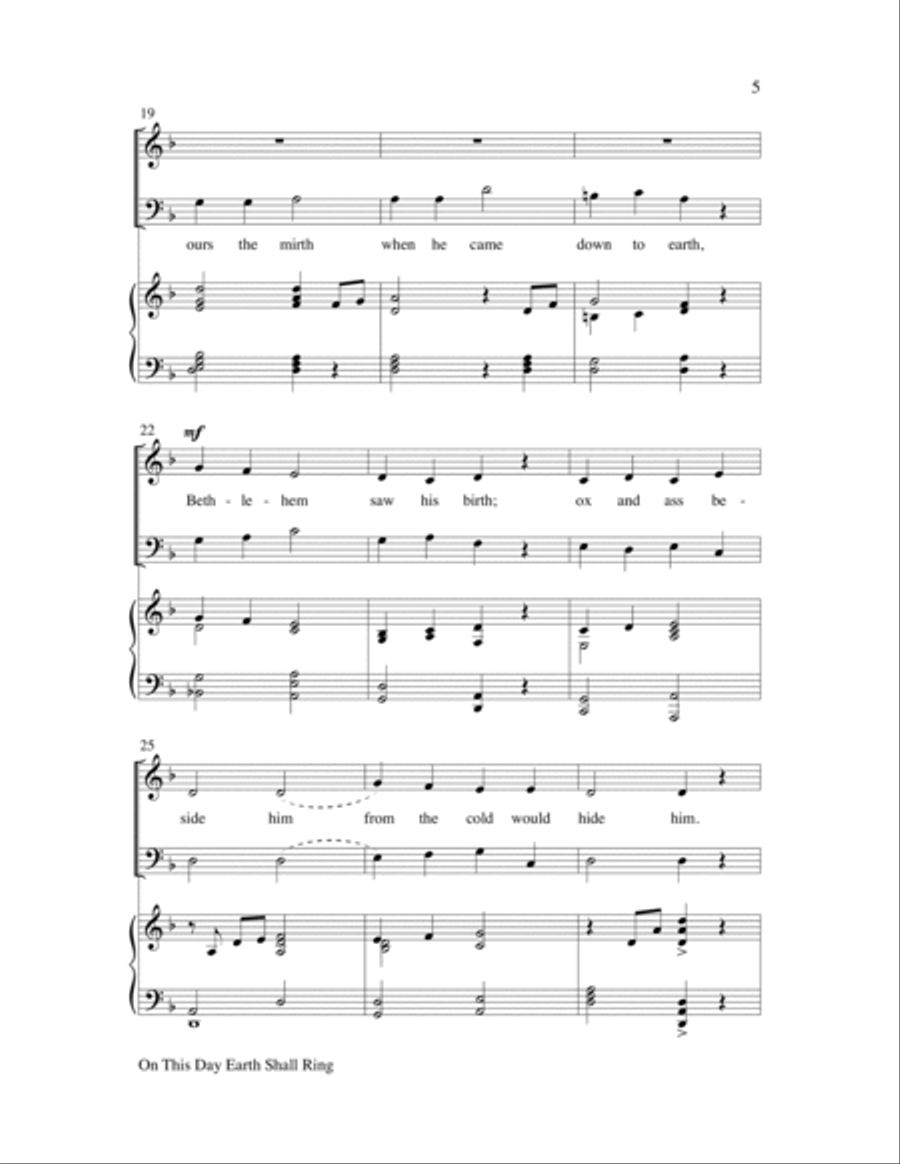 On This Day Earth Shall Ring 4-Part scores gallery preview page 5