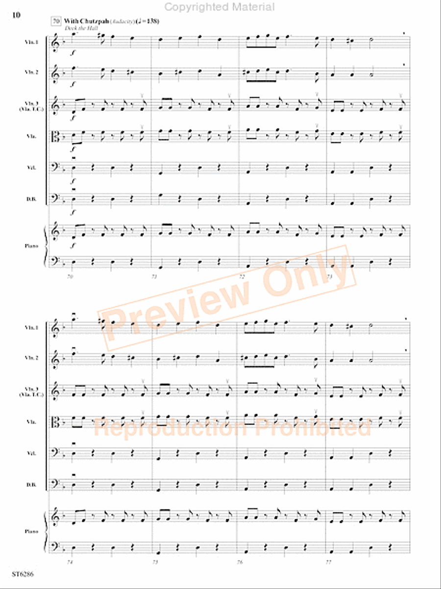 We Wish You a Klezmer Christmas String Orchestra scores gallery preview page 11