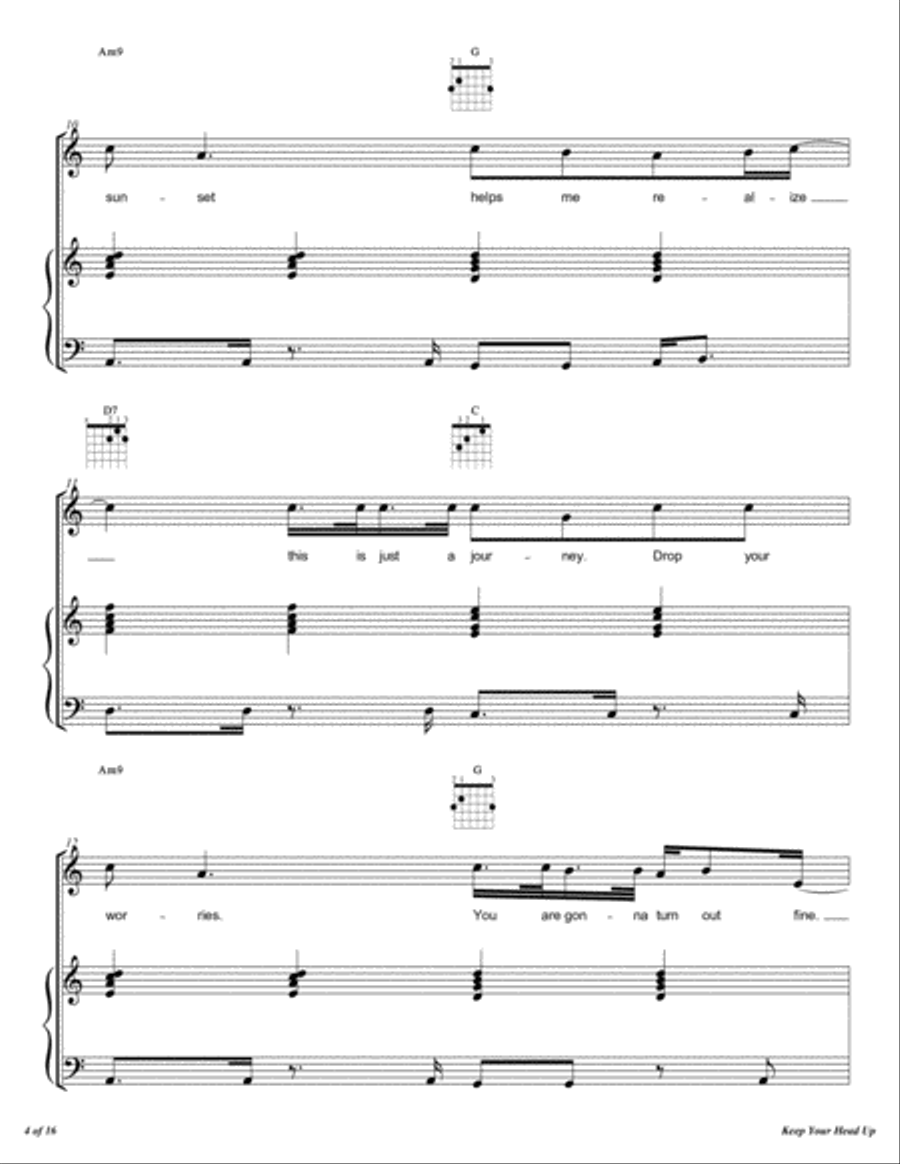 Keep Your Head Up Keep Your Head Up Voice scores gallery preview page 5