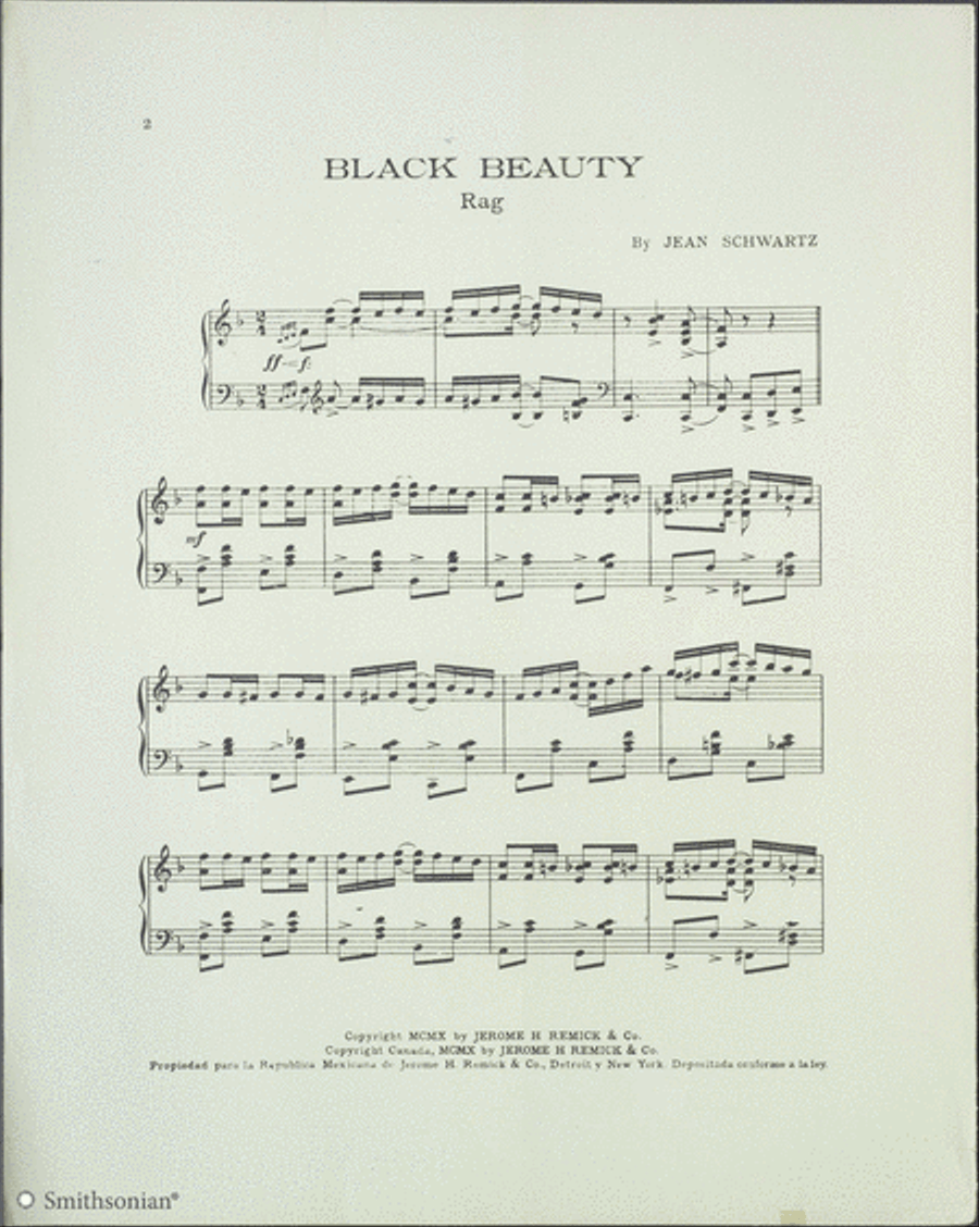 Black Beauty rag Black Beauty rag Piano Solo scores gallery preview page 2