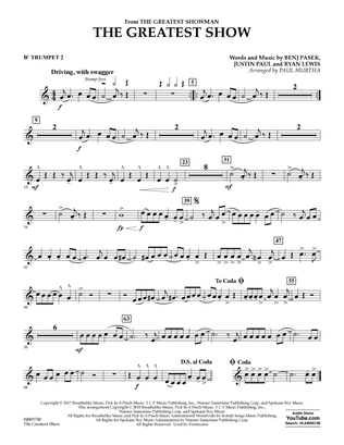 The Greatest Show (arr. Paul Murtha) - Bb Trumpet 2