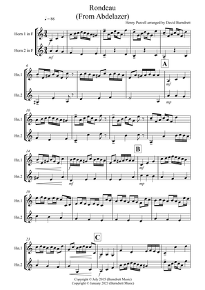 Rondeau (from Abdelazer) for French Horn Duet