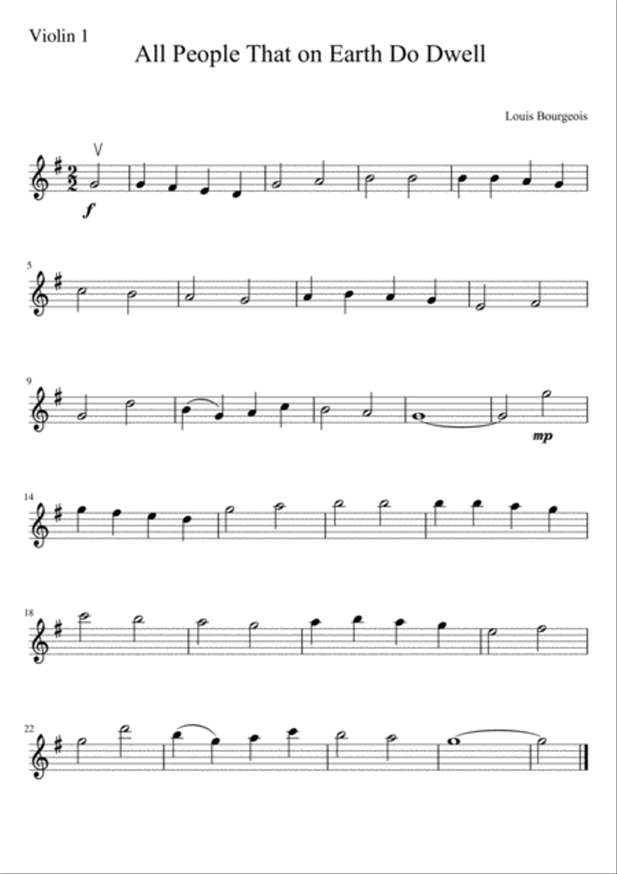 All People That on Earth Do Dwell String Quartet scores gallery preview page 4
