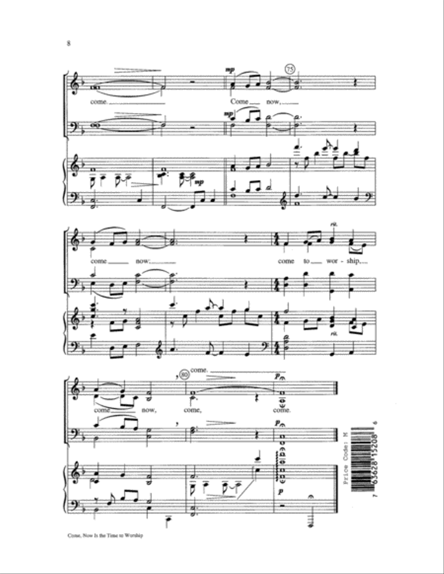 Come, Now Is the Time to Worship Choir scores gallery preview page 8