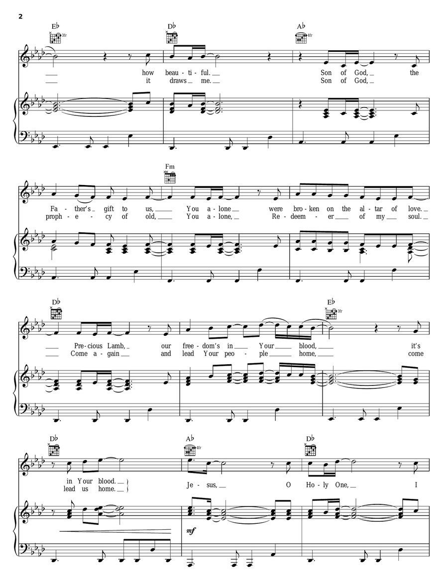 Son Of God Piano, Vocal, Guitar scores gallery preview page 2