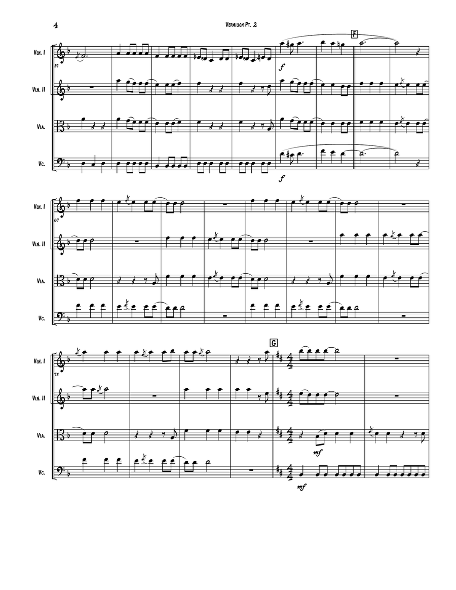 Vermillion String Quartet scores gallery preview page 4